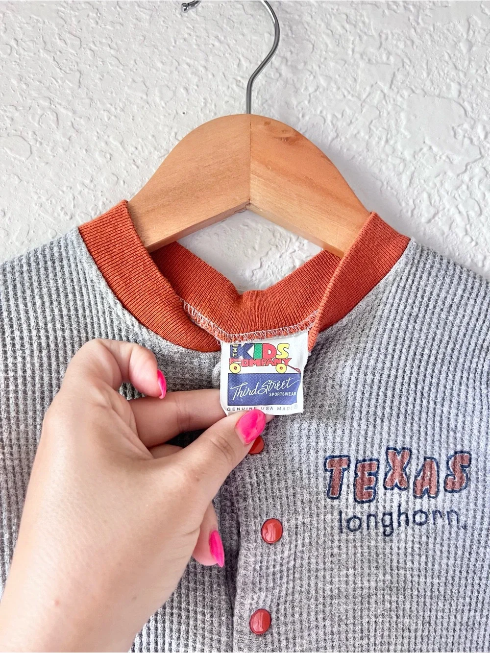 Vintage Third Street Sportswear Waffle Knit Texas Longhorns One Piece Sz 12M